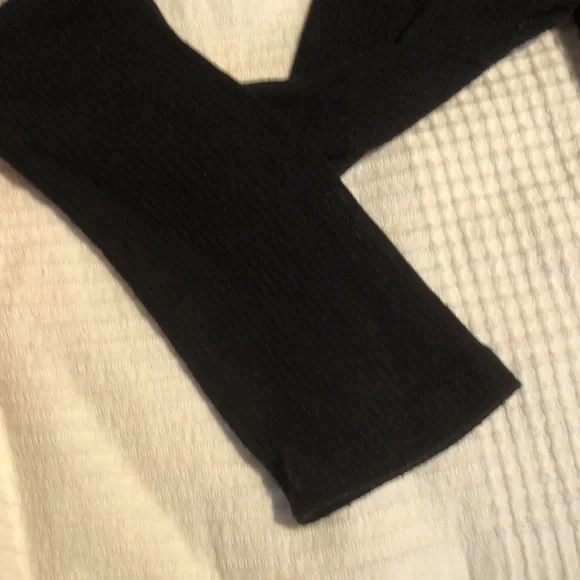 Out From Under Long Sleeve Ribbed Tip with Drawstring Ruching - Picture 3 of 7